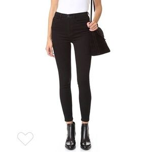 Free People Hi Rise Black Skinny Jeans